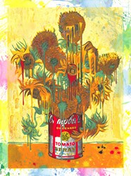Drip Flowers by Mr. Brainwash - Unique sized 22x30 inches. Available from Whitewall Galleries