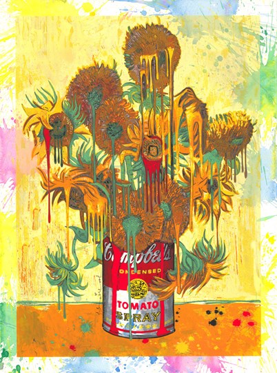 Drip Flowers by Mr. Brainwash - Unique